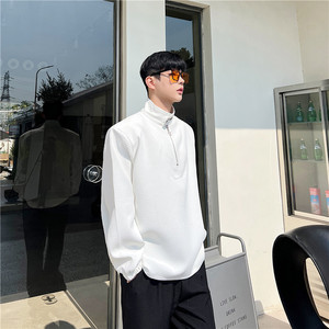 23春夏潮流时髦个性造型韩版宽松休闲金属装饰薄长袖卫衣H55-P80图片