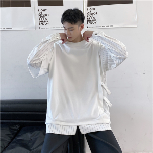 21年春季新款潮流个性设计小众假两件休闲宽松卫衣男女H09-P85图片