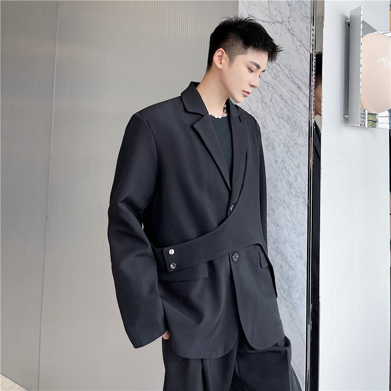 21年秋季新款潮流个性设计真两件可拆卸马甲西服套装TF81-P150,男装西服,星座1304（原C205）
