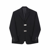 22年秋季新款暗黑风时髦个性金属扣装饰造型宽松西服外套909-P125，男装西服，星座1304（原C205）