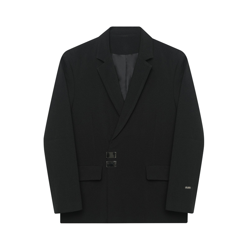 22秋新款潮流时髦个性设计金属装饰宽松休闲造型西服外套913-P135,男装西服,星座1304（原C205）