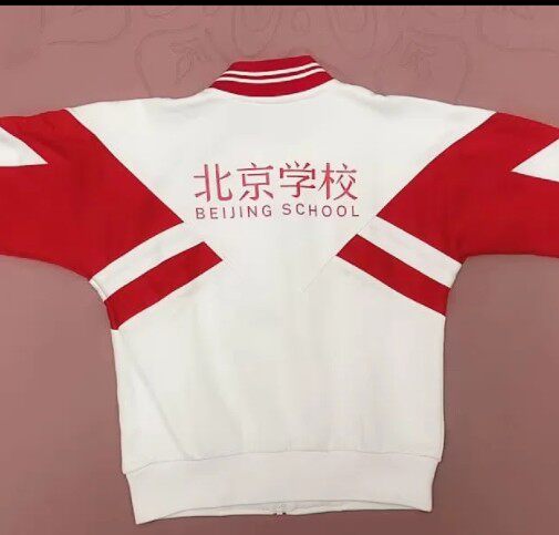 北京学校同款上衣春秋冬季保暖加绒校服直筒校服裤子套装可定制