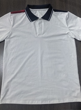 夏季纯棉校服短袖白色翻领T恤POLO衫中性中小学生可定制