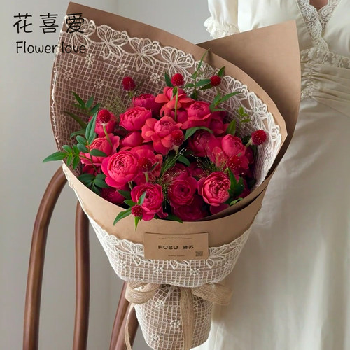 花喜爱蕾丝刺绣镂空布艺