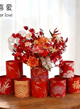 花喜爱2026锦绣繁花新年福桶
