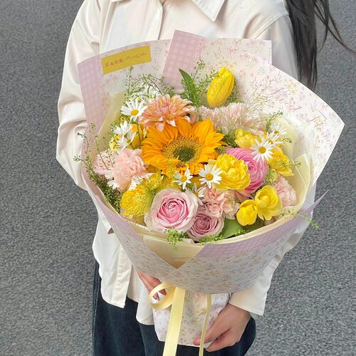 花喜爱春暮田园碎花牛皮包装纸