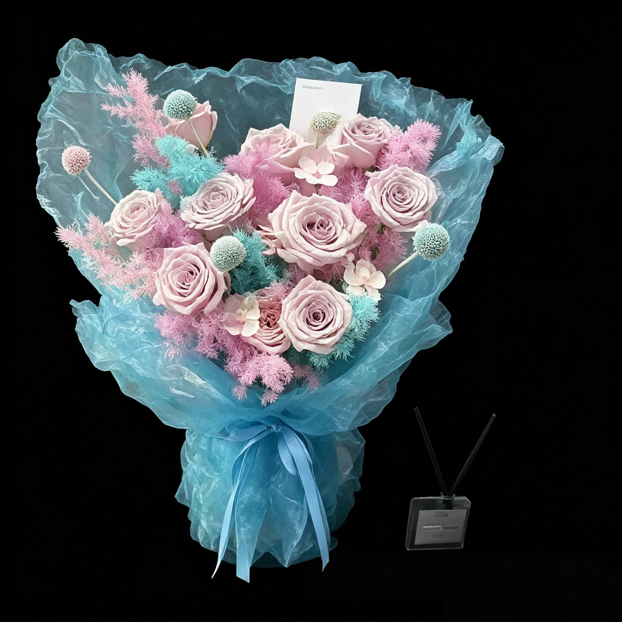 花喜爱 褶皱琉璃纱仙女花束包花网幻彩鲜花包装材料花店手工DIY材图片