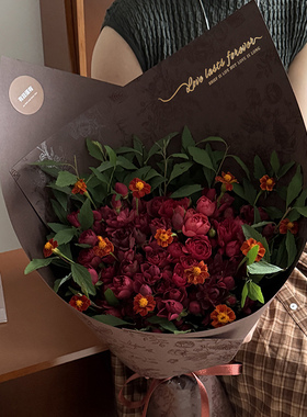 花喜爱 蝶绕银花烫金纸150g加厚硬挺花束包花纸手工diy花店资材