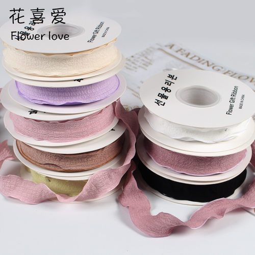 花喜爱小清新褶皱丝带网红丝带