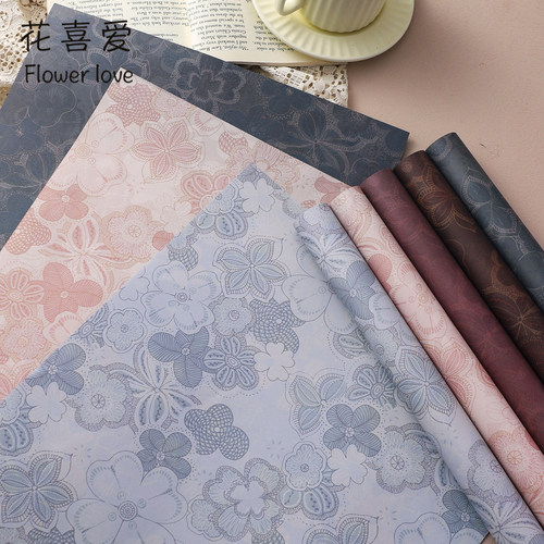 繁花似景复古花卉图案包装纸