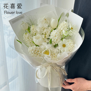 花喜爱免裁剪立体压纹纸防水风华纸艺术纸花束包装 纸 材料鲜花包装