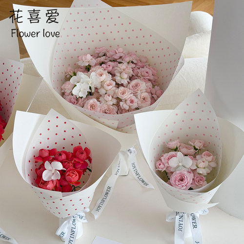 花喜爱波点硫酸纸夏沫贝影防水纸