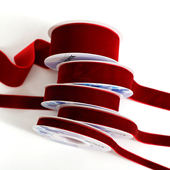 花喜爱 红色喜庆蝴蝶结毛绒带丝绒天鹅绒植绒织带手工diy礼花束带