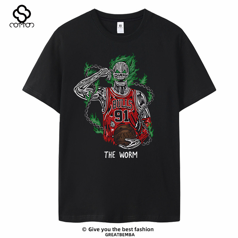 大虫罗德曼纪念篮球短袖T恤大码宽松卡通潮流美式休闲夏季男士,男装,T恤,淘宝优惠券,粉丝福利购,淘宝优惠卷