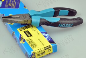 。HAZET德国哈蔡特老虎钳钢丝钳1850M-33 180mm进口高端五金工具