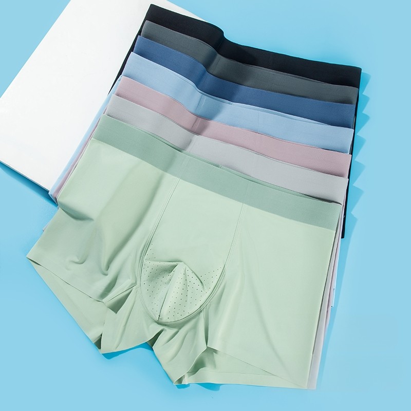 冰丝四季薄款大码平角裤无痕
