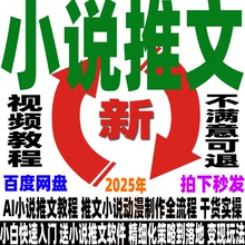 AI小说推文教程推文小说动漫制作流程课程原创素材视频指令工作流