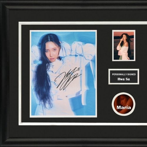 收藏 华莎 MAMAMOO成员 亲笔签名照片裱框 含SA证书 Maria