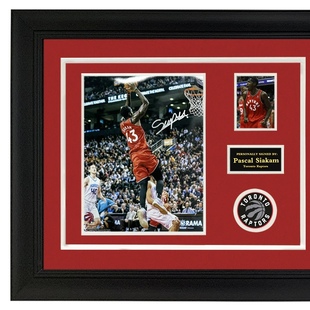 帕斯卡尔西亚卡姆亲笔签名照片 猛龙队43号 裱框 含证书