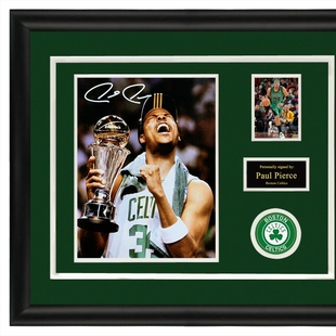 保罗皮尔斯 亲笔签名照片 凯尔特人队夺冠 含证书 裱框收藏