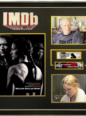 IMDB 百万美元宝贝 克林特伊斯特伍德 希拉里斯万克 亲笔签名照
