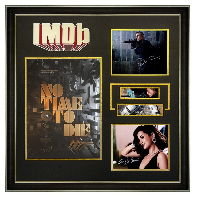 IMDB 007无暇赴死 丹尼尔克雷格 安娜德阿玛斯 亲笔签名照片裱框
