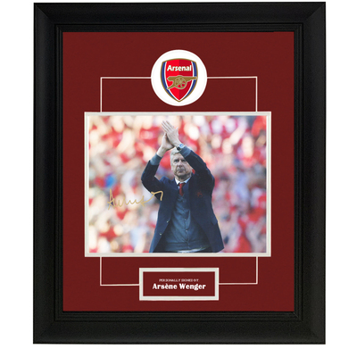 阿森纳教练 阿尔赛纳温格 亲笔签名照片 精裱框收藏 含证书