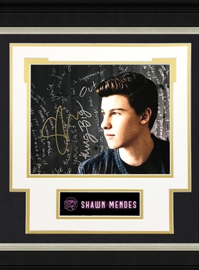 收藏 肖恩蒙德兹Shawn Mendes 亲笔签名照片裱框 含SA证书 歌手