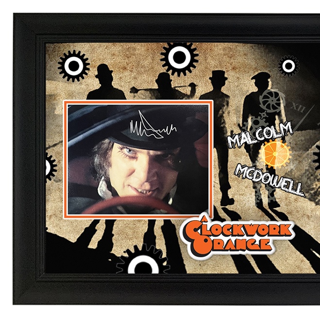 马尔科姆麦克道威尔 亲笔签名照片裱框 含SA证书 发条橙 阿历克斯