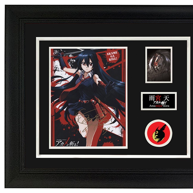 雨宫天 斩！赤红之瞳赤瞳声优配音 亲笔签名照片 裱框含SA证书