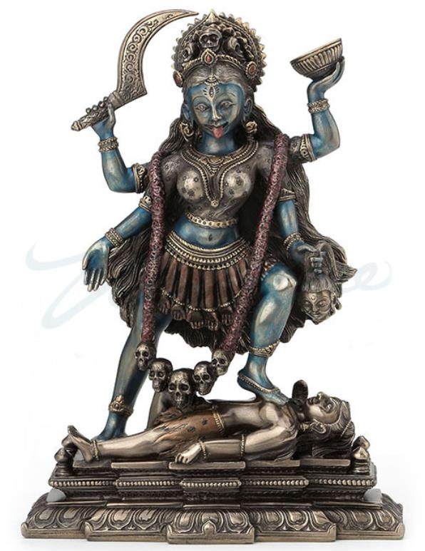 代购印度教迦梨女神卡莉踩着湿婆胸部雕像雕塑摆件客厅家居饰品