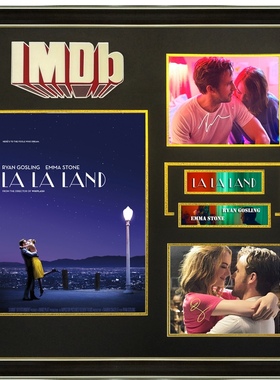 IMDB爱乐之城 瑞恩高斯林 艾玛斯通 亲笔签名 照片裱框 含SA证书