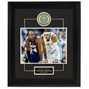 安东尼亲笔签名掘金队照片 对位科比 裱框 带证书