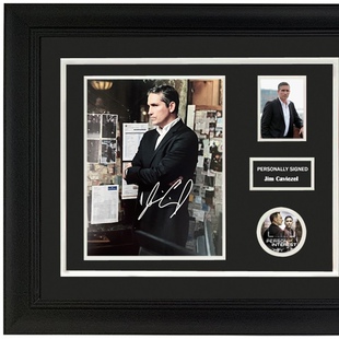 收藏周边 詹姆斯卡维泽 亲笔签名 照片裱框 含SA证书 疑犯追踪POI