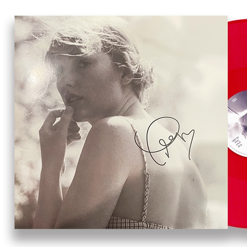 收藏 泰勒斯威夫特 亲笔签名 Folklore民俗 黑胶 红胶 珍贵 含SA