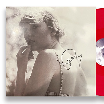 收藏 泰勒斯威夫特 亲笔签名 Folklore民俗 黑胶 红胶 珍贵 含SA