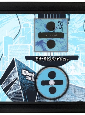 收藏 艾德希兰Ed Sheeran 亲笔签名 divide歌词本裱框 含SA证书