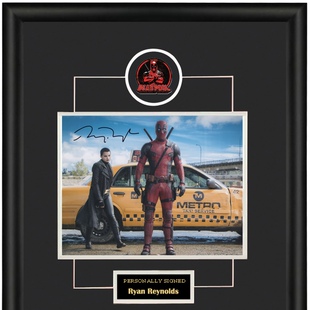 周边收藏 瑞安雷诺兹 死侍电影 亲笔签名 照片裱框 含SA证书 漫威