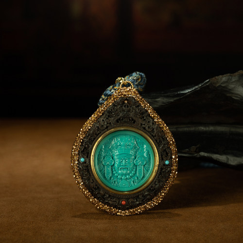 2024年色拉传承崩坚f会修持优化绿松雕刻扎基拉姆转运牌老佛牌