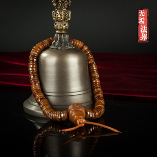 藏传密宗老佛珠玉化料嵌钉圆满珠原配高配素珠108颗佛珠念珠手串