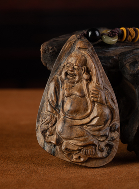 印尼星洲系弥勒菩萨野生沉香吊坠