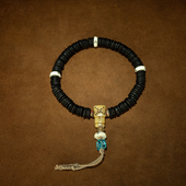 年份爆老 药师片大圆满老念珠老佛珠收藏 清早期藏传小叶紫檀藏式