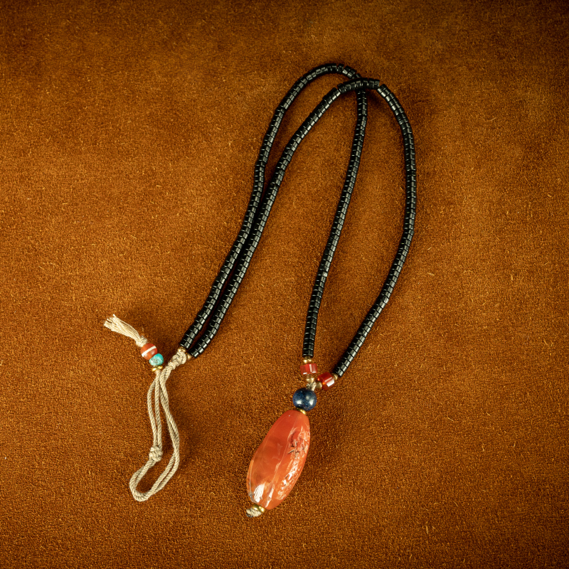 【秒杀】藏传老古珠收藏级老矿甘南红玛瑙瓜珠吊坠项链佛念珠配饰