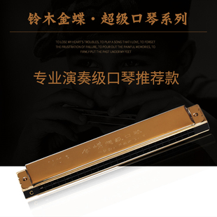 日本铃木合资金碟24孔专业演奏级ABCDEFG调 口琴 初学者 入门学生
