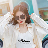 Helmer太阳镜女新款 眼镜潮男士 开车眼镜大脸显瘦防紫外线