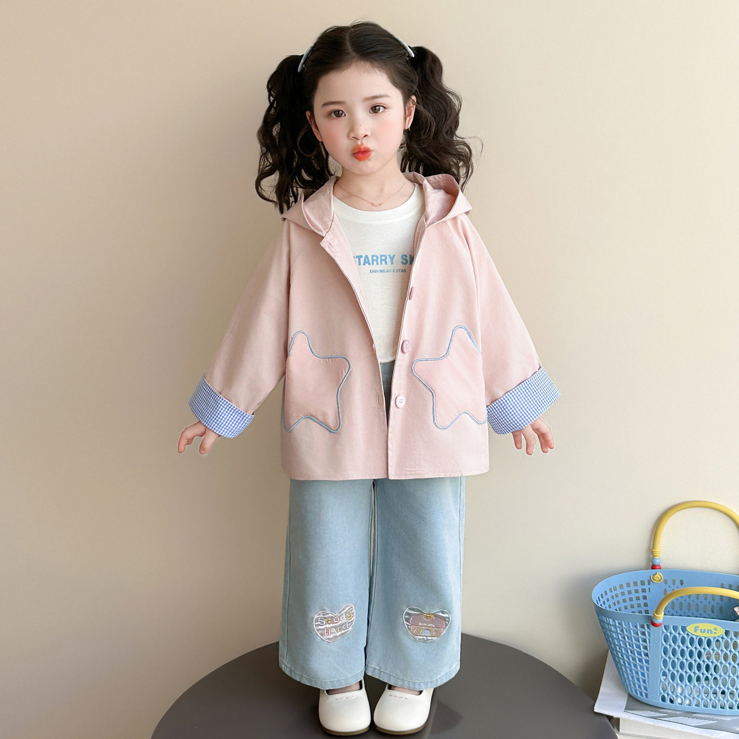 女童外套春秋上衣外搭2026新款可爱风连帽洋气女宝宝衣服春装童装,童装/婴儿装/亲子装,普通外套,淘宝优惠券,粉丝福利购,淘宝优惠卷