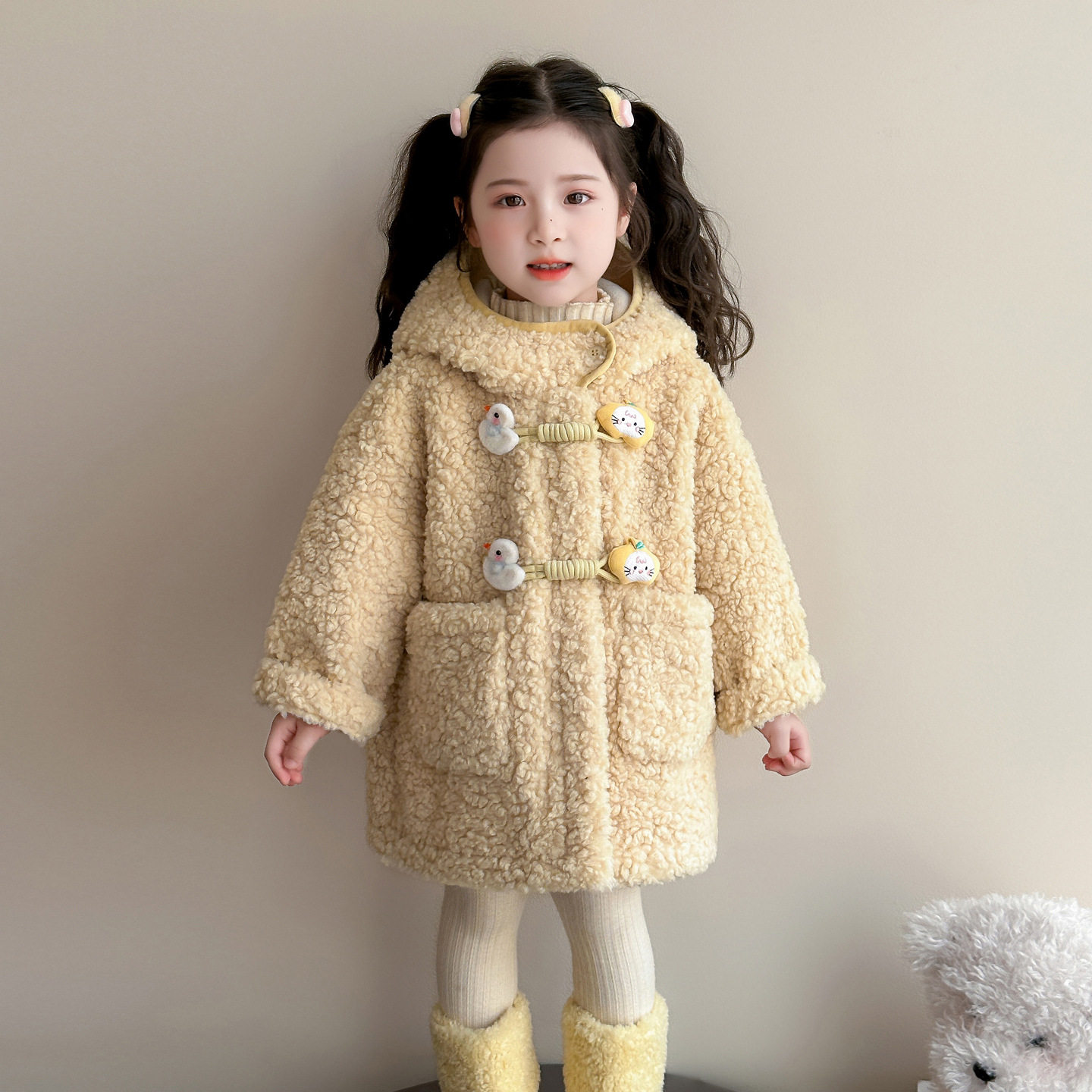 女童外套秋冬2026新款儿童洋气冬季女宝宝加绒加厚时髦冬装毛毛衣,童装/婴儿装/亲子装,毛衣/针织衫,淘宝优惠券,粉丝福利购,淘宝优惠卷