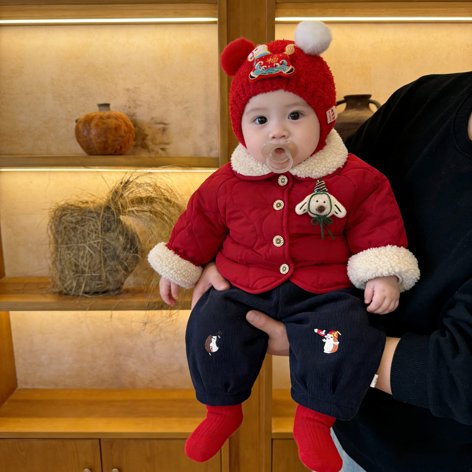 男童冬款新年棉服套装男宝宝可爱加绒加厚外套婴幼儿休闲保暖裤子,童装/婴儿装/亲子装,儿童运动套装,淘宝优惠券,粉丝福利购,淘宝优惠卷