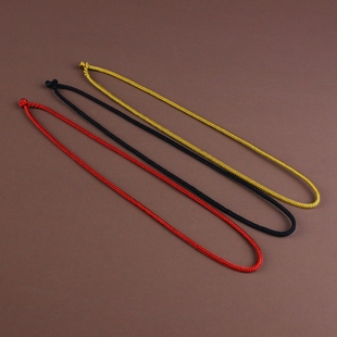 2.5mm手工编织八股素项链绳子横穿弯管翡翠锁吊坠挂绳男女不褪色