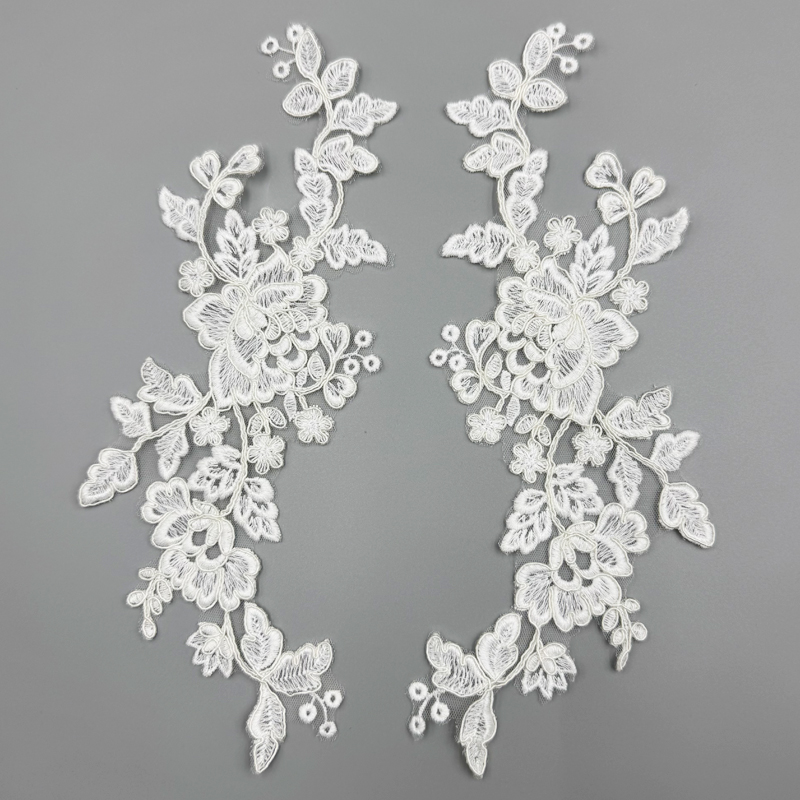 婚纱礼服刺绣蕾丝布贴花片辅料